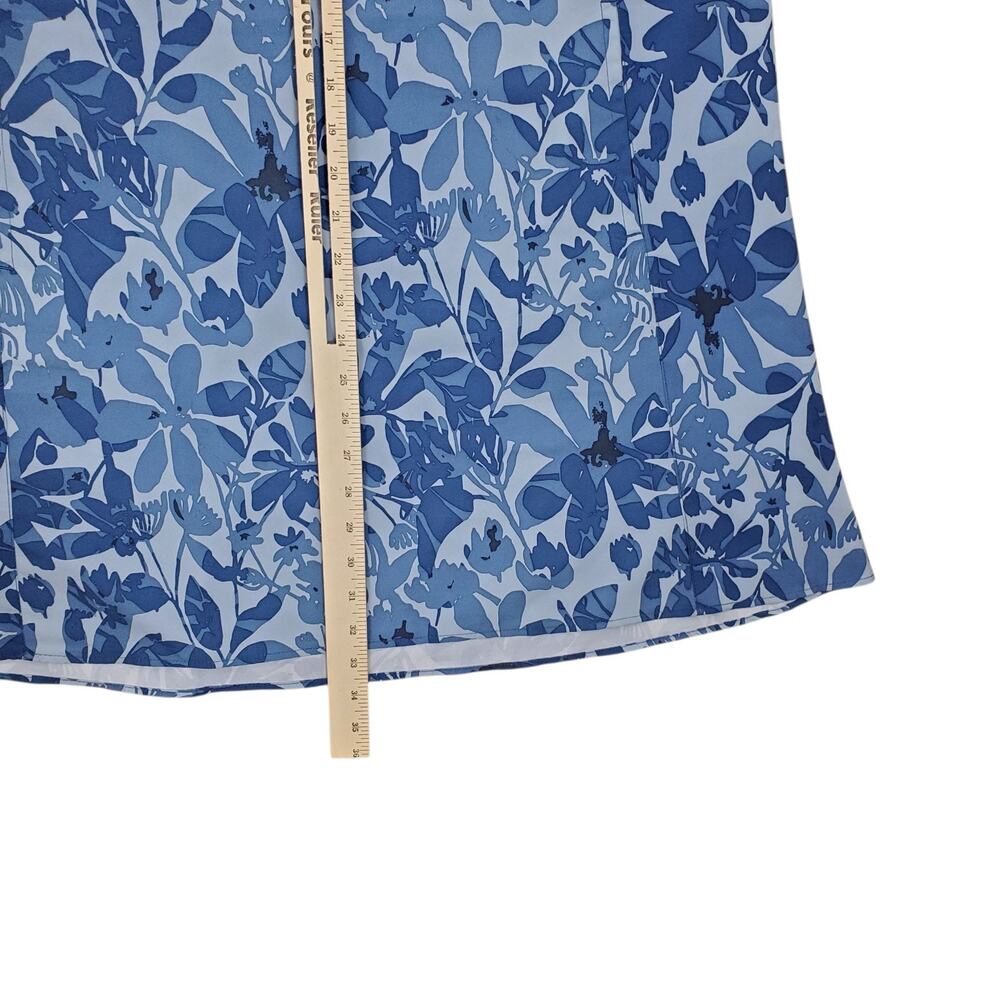 RipSkirt Hawaii Sun Dress Short Sz L Blue Floral Sleeveless Pockets Lightweight - Picture 13 of 13